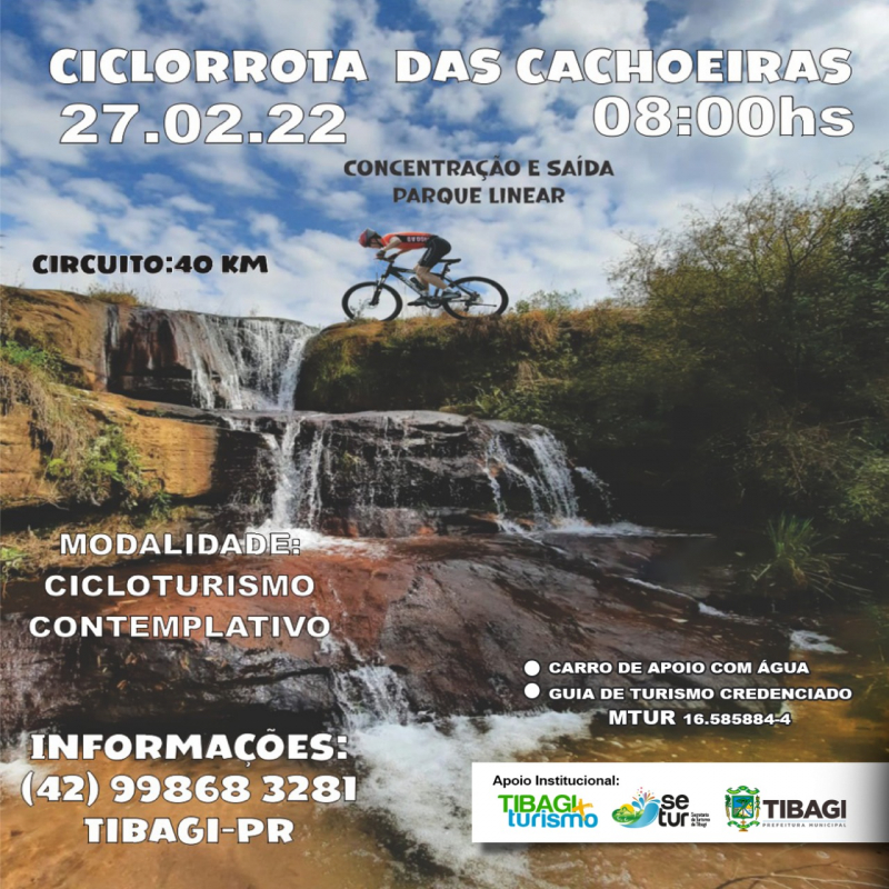 Tibagi realiza Ciclorrota das Cachoeiras neste final de semana