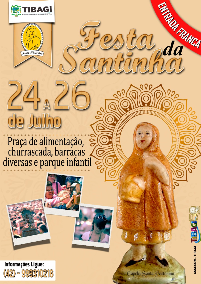 Festa da Santinha começa no próximo domingo em Tibagi