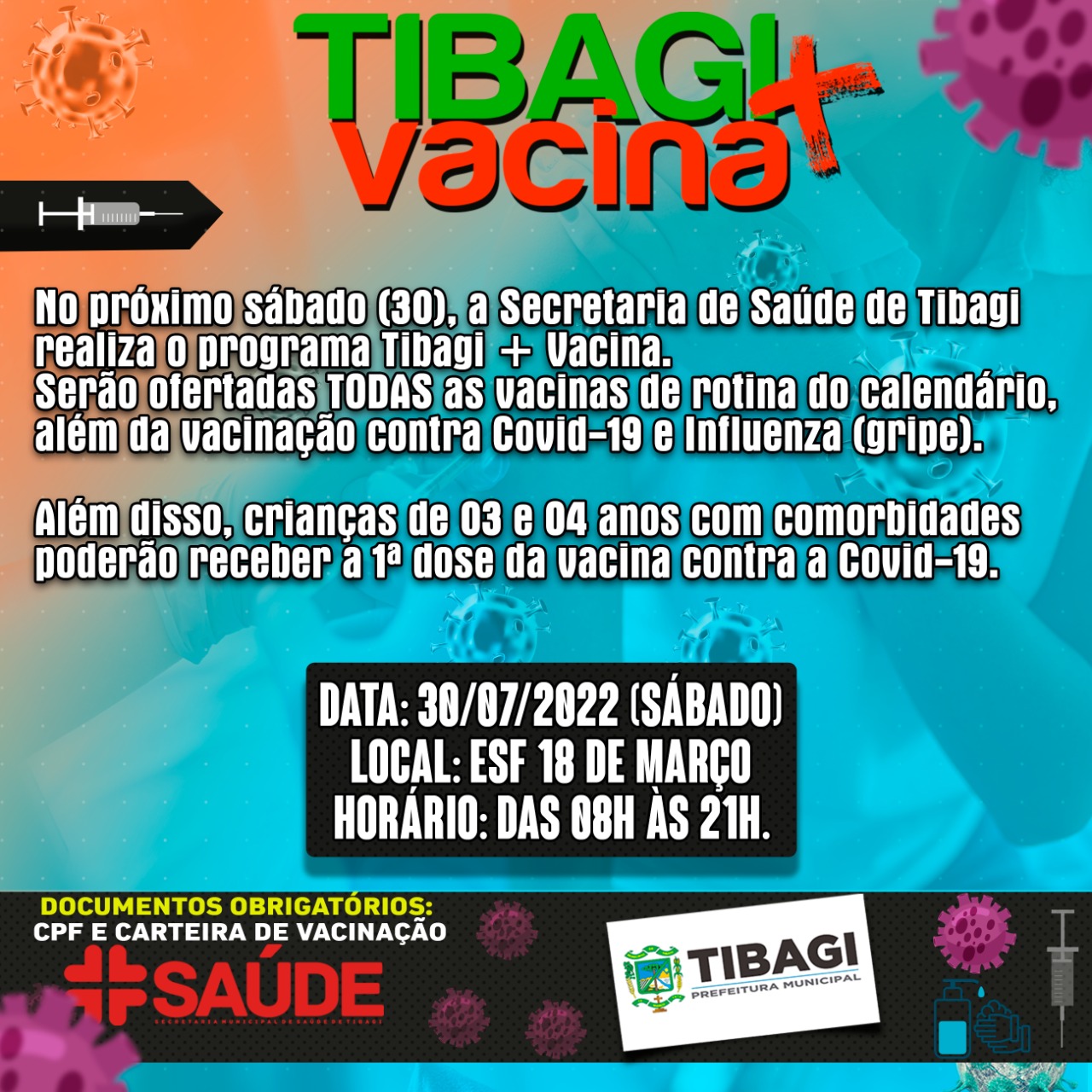 Nesta semana tem Sábado Especial de vacinação em Ituporanga - Prefeitura  Municipal de Ituporanga