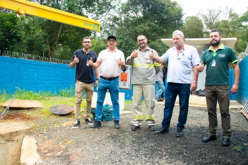 Sanepar realiza primeiros testes em estação elevatória que vai garantir 100% de esgoto no bairro São José, em Tibagi