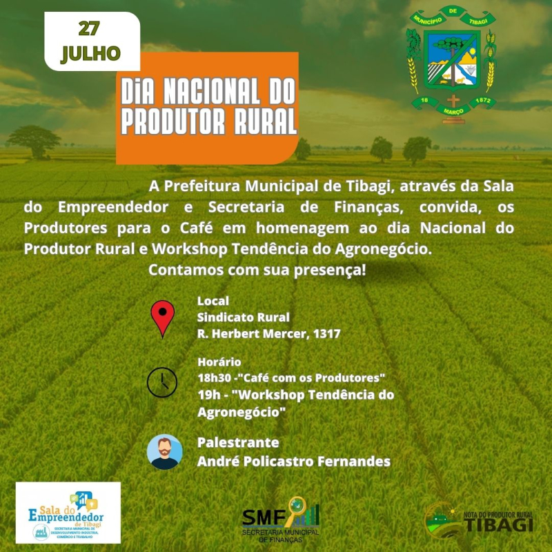 Tibagi promove evento em alusão ao Dia Nacional do Produtor Rural