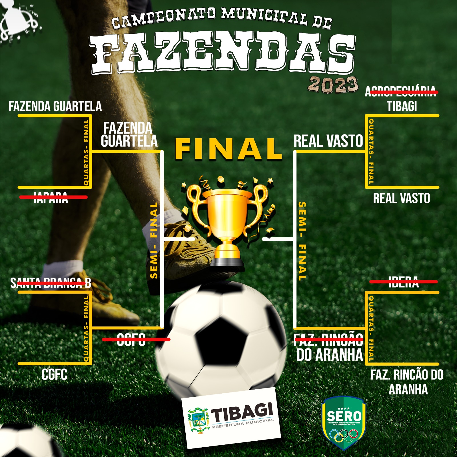 AMANHÃ! Final do Campeonato de Fazendas de Tibagi acontece na próxima quarta-feira