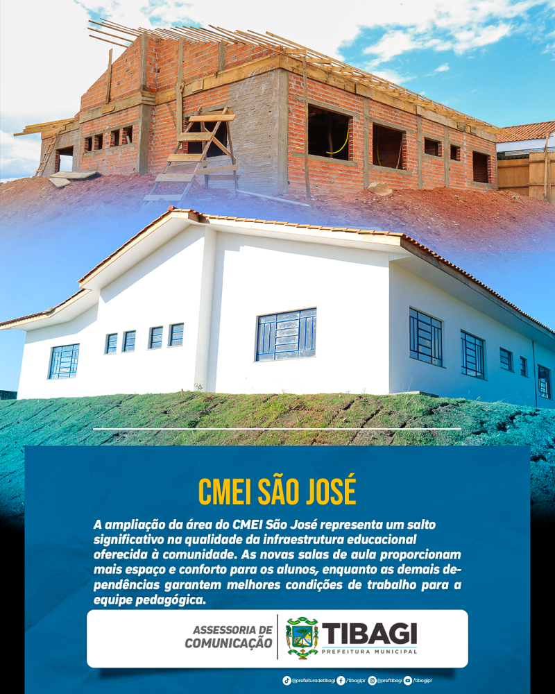 Reforma do CMEI São José ampliou a estrutura para garantir mais qualidade para a educação infantil em Tibagi