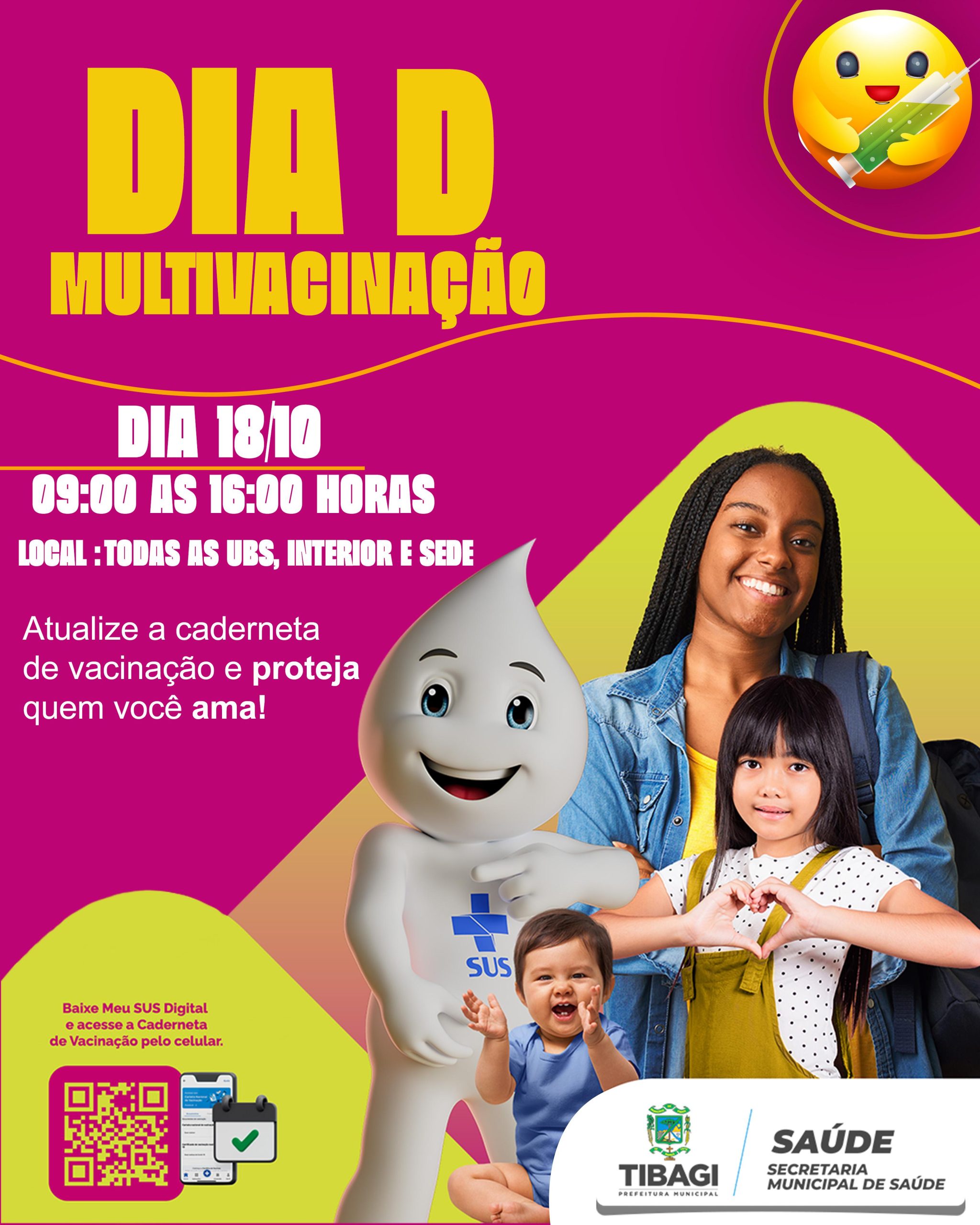 Imagem da Notícia: Saúde realiza campanha de vacinação e Dia D de multivacinação em outubro