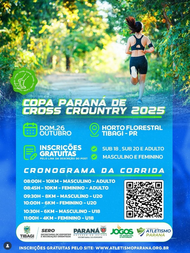 Imagem Notícia: Inscreva-se: Tibagi recebe corrida da Copa Paraná de Cross Country neste domingo (26)