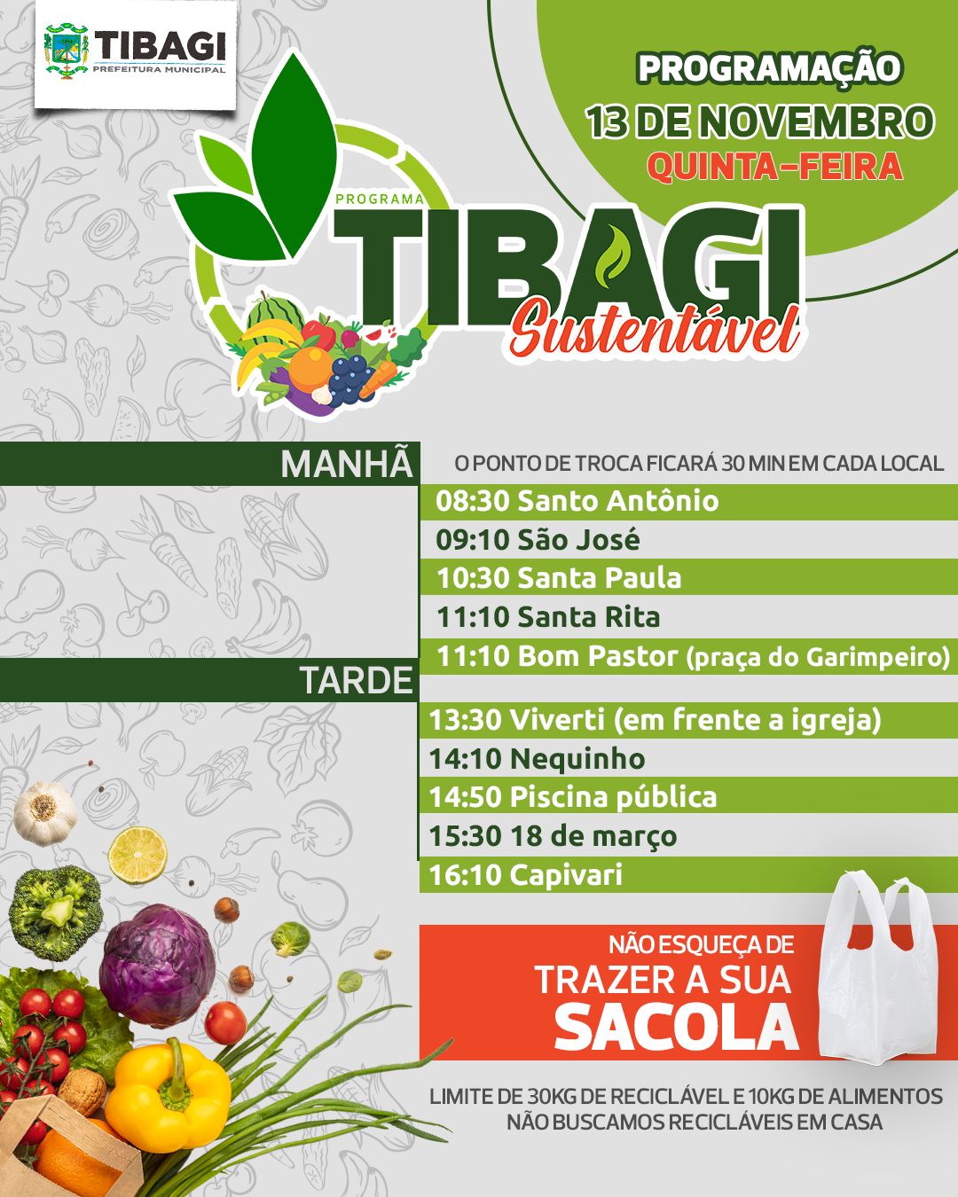 Imagem Notícia: Programa Tibagi Sustentável divulga cronograma de novembro