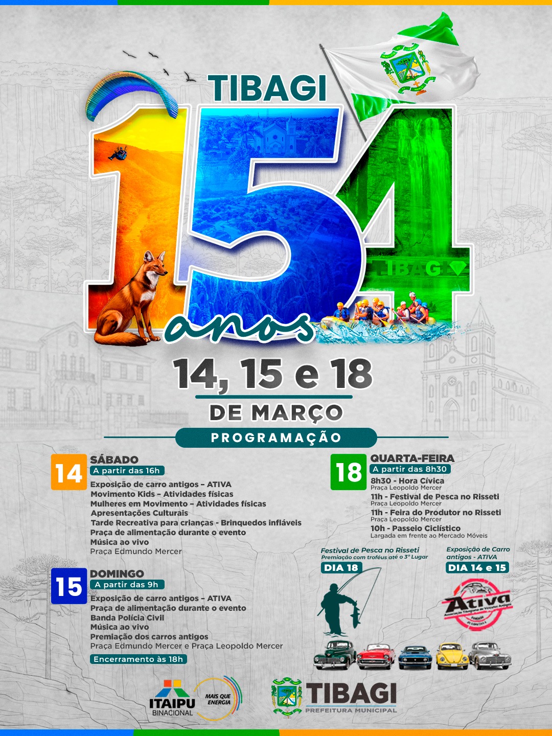 Imagem Notícia: Prefeitura lança programação oficial dos 154 anos de Tibagi com grandes eventos