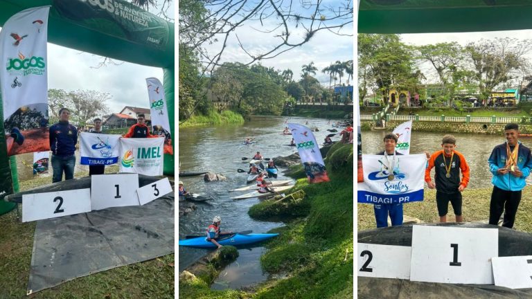Canoagem conquista 14 medalhas em campeonatos Brasileiro e Paranaense em Morretes