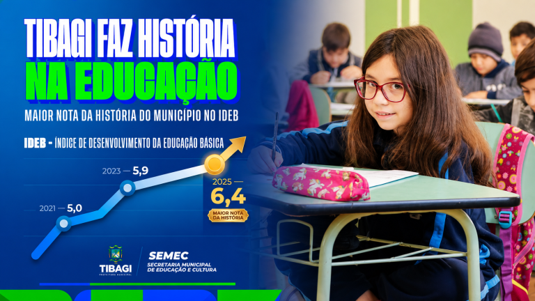 Ideb 2025: Tibagi conquista maior nota da história do município